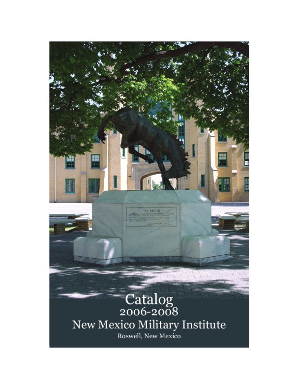 NMMI Information - New Mexico Military Institute - Acalog ACMS™